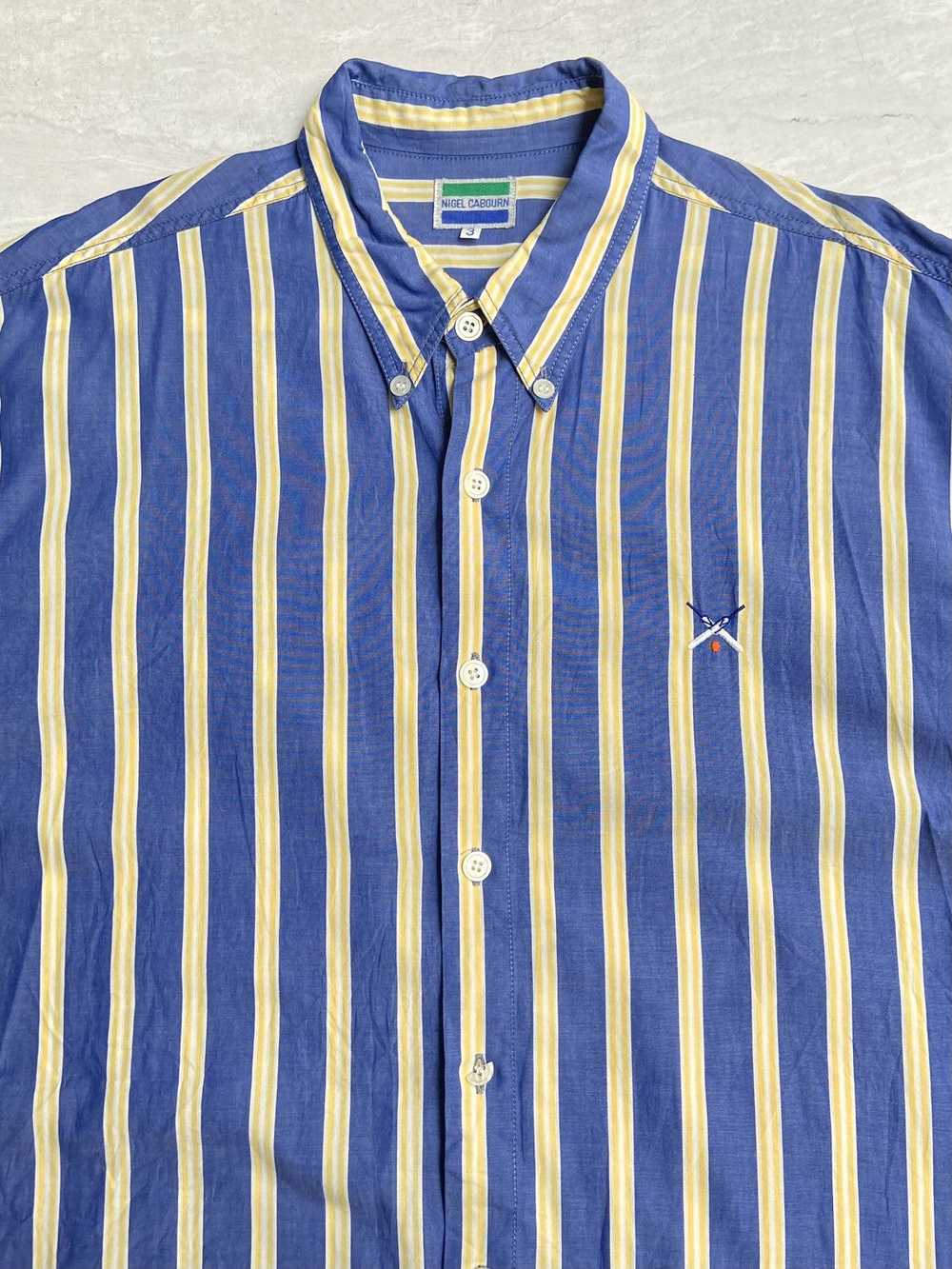 Nigel Cabourn NIGEL CABOURN Blue Striped Shirt - image 9