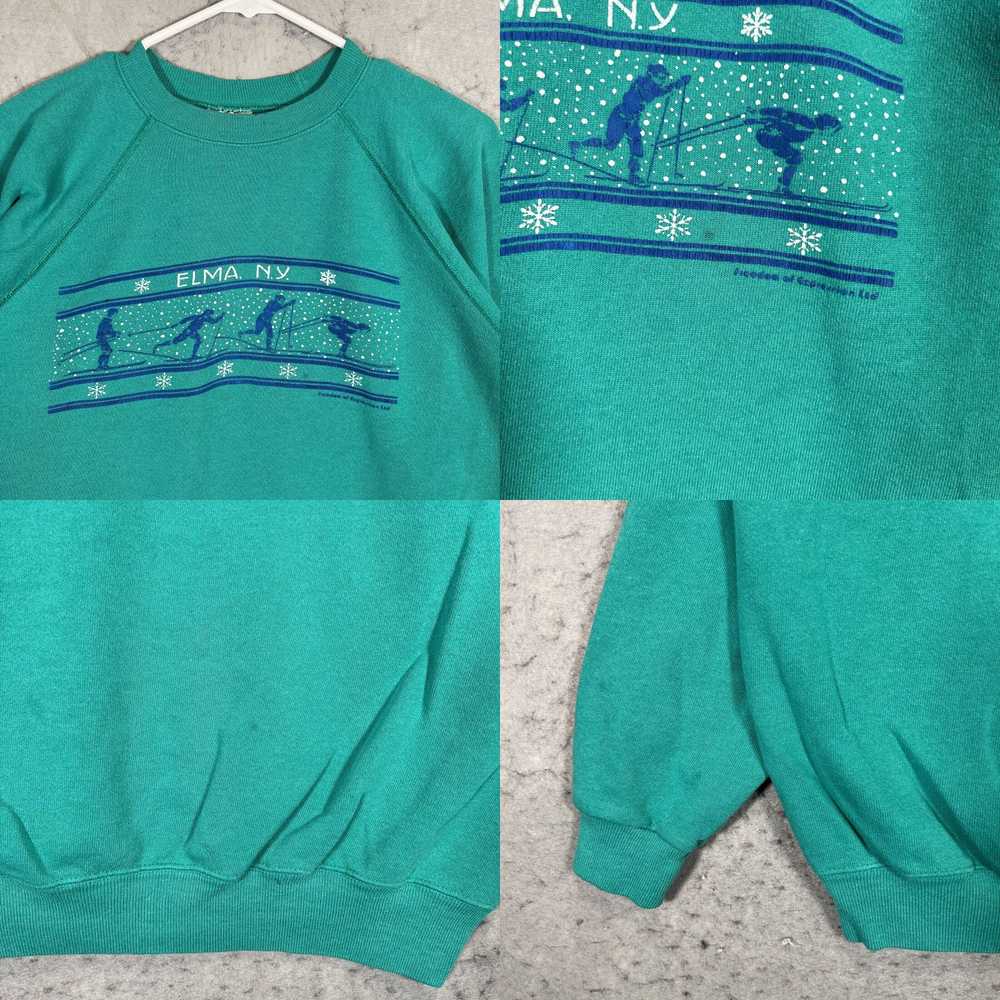 Hanes A1 Vintage 80s Elma NY Ski Sweater Adult La… - image 4