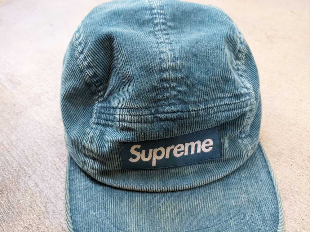 Supreme Supreme Corduroy Camp Cap Blue Hat 5 Pane… - image 2