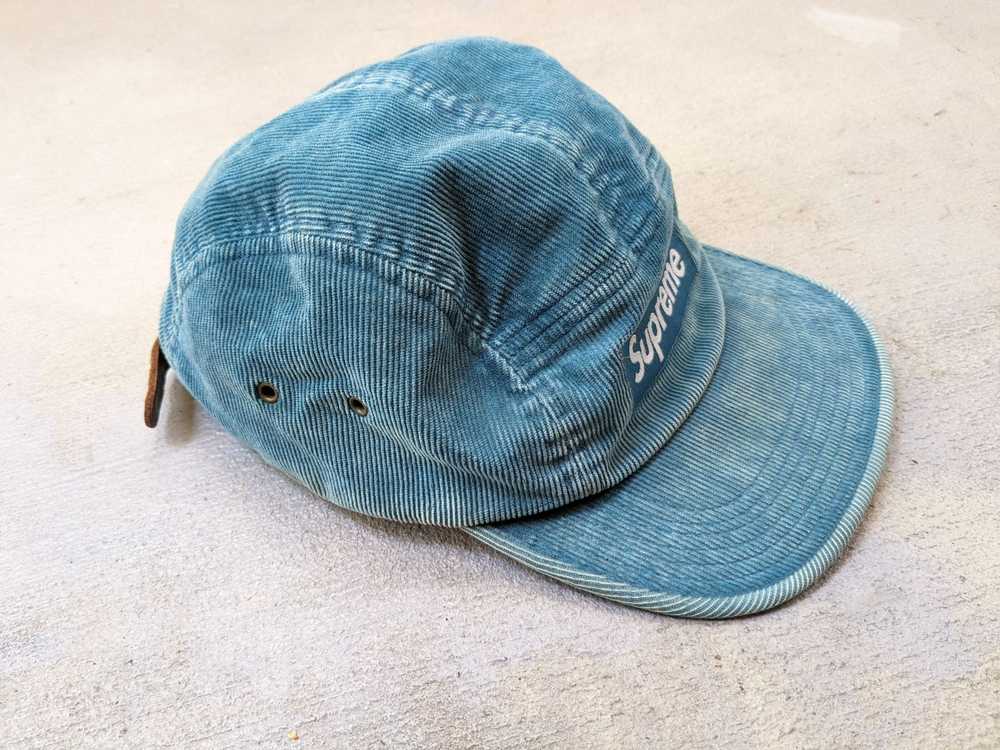 Supreme Supreme Corduroy Camp Cap Blue Hat 5 Pane… - image 4