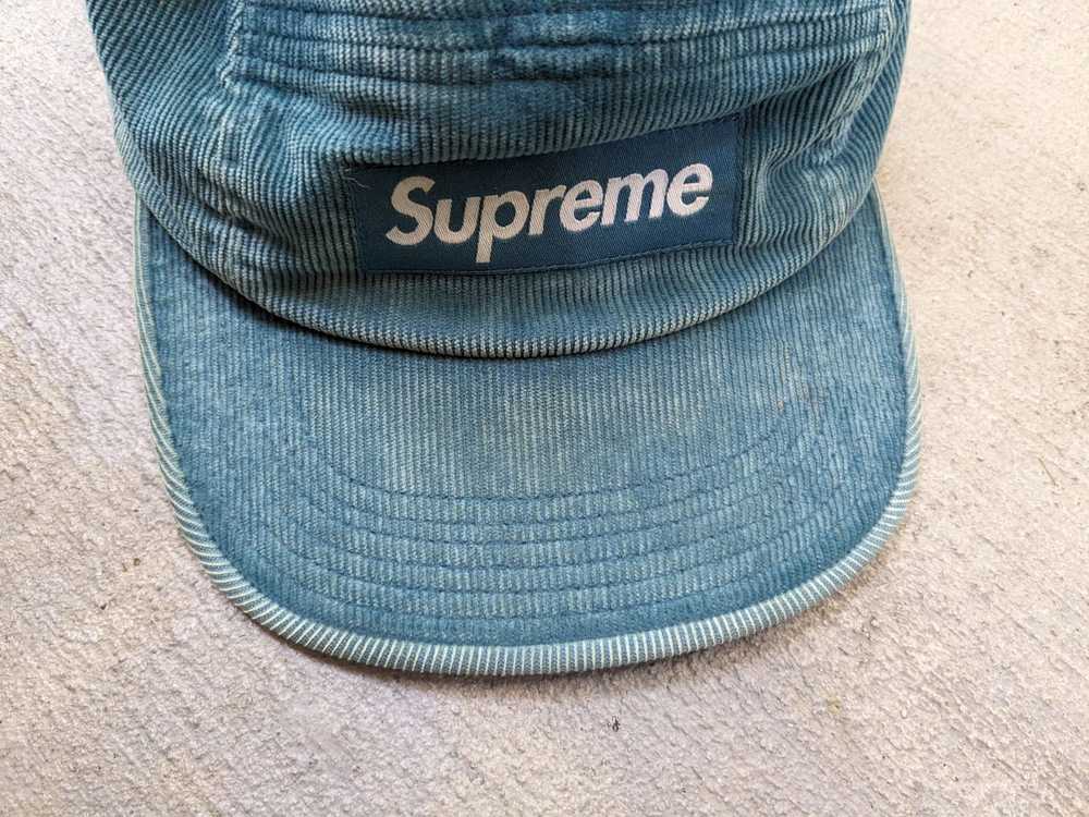 Supreme Supreme Corduroy Camp Cap Blue Hat 5 Pane… - image 5