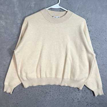 Mango Mango Suit Knit Sweater Womens Small Beige … - image 1