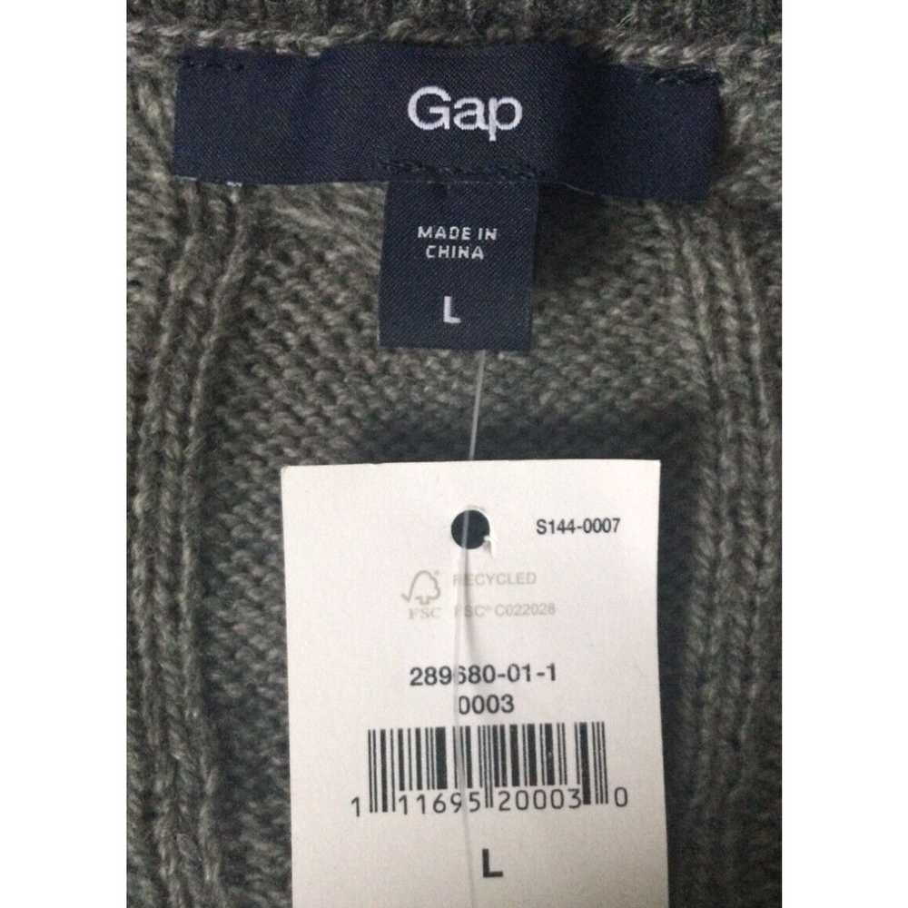 Gap New GAP Mens Size L Striped Cable Knit pullov… - image 3