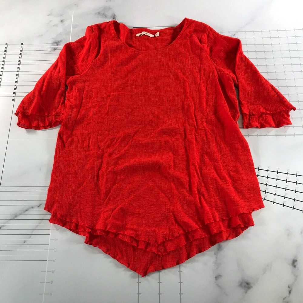 Vintage Soft Surroundings Top Womens Large Red Or… - image 1