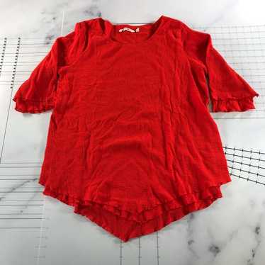 Vintage Soft Surroundings Top Womens Large Red Or… - image 1