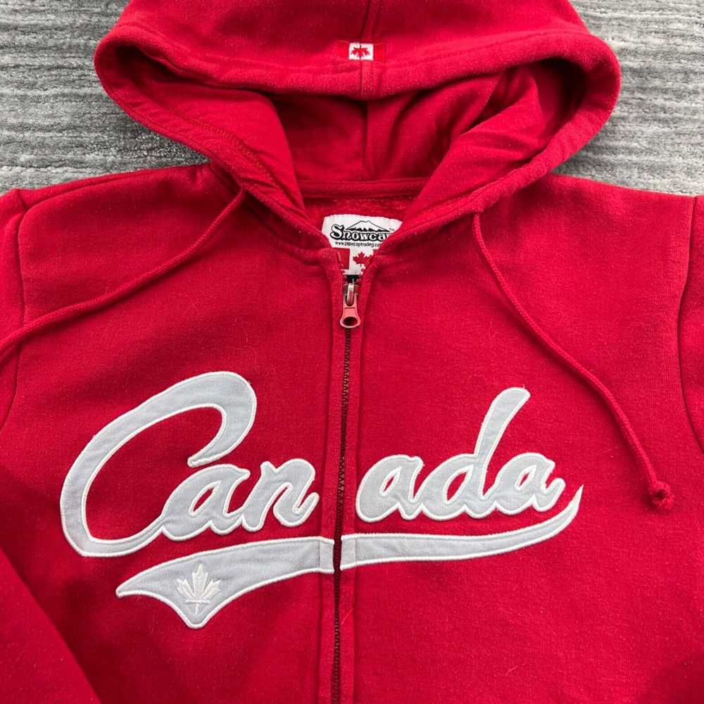 Vintage Canada Hoodie Size L Youth Snowcap Canadi… - image 2