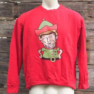 Vintage Donald Trump Elf Sweatshirt Mens Size Lar… - image 1