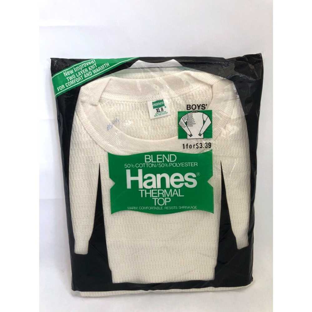 Hanes vintage hanes winter thermal top shirt boys… - image 1