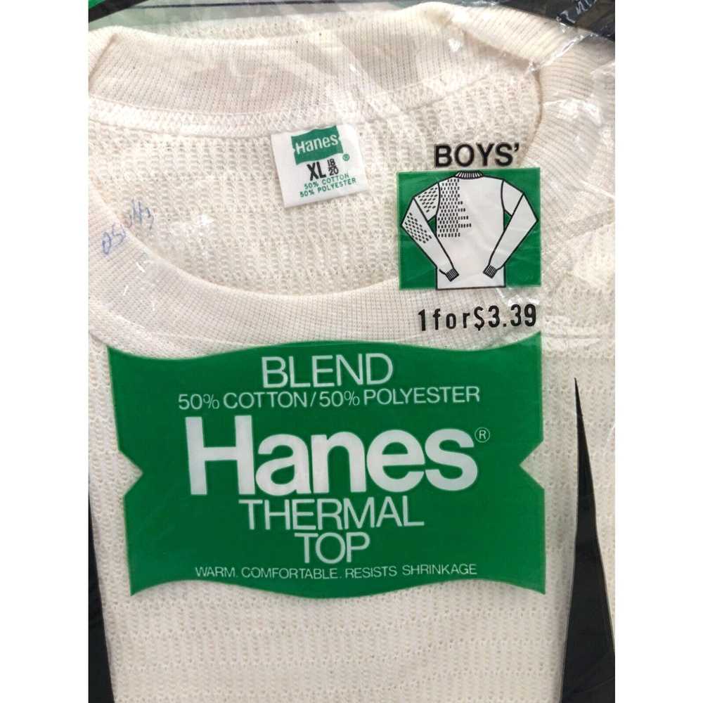 Hanes vintage hanes winter thermal top shirt boys… - image 2