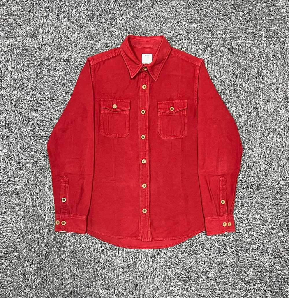 Visvim VISVIM 17SS BLACK ELK FLANNEL cuff flanged bloodworm dyed flannel shirt