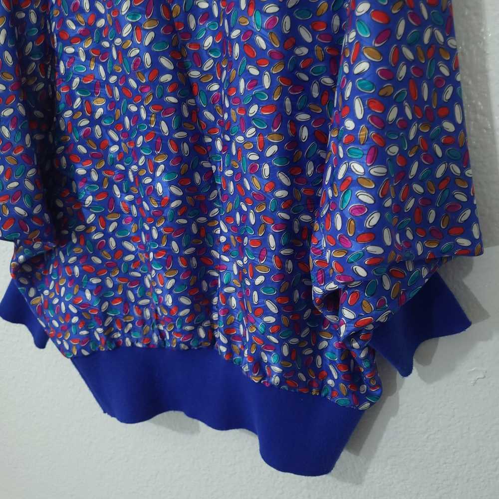 Vintage 80s Blouse Evanna Womens Large Multicolor… - image 10