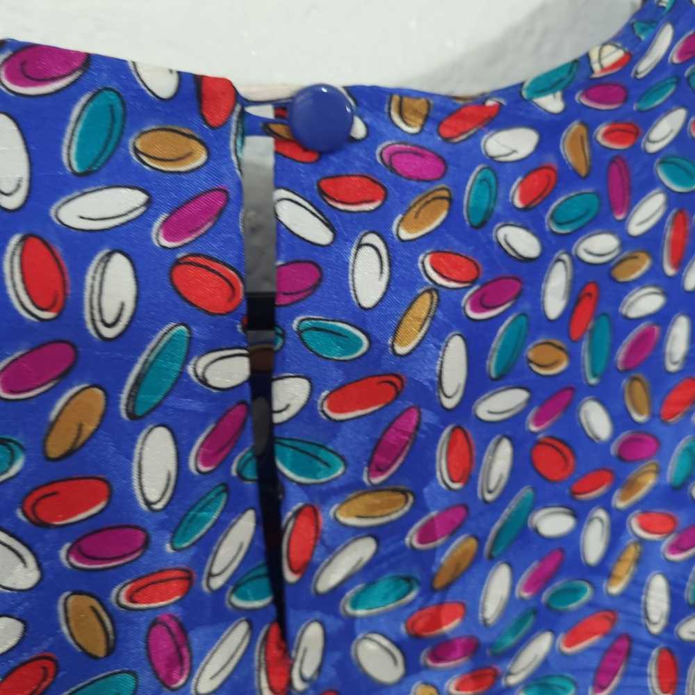 Vintage 80s Blouse Evanna Womens Large Multicolor… - image 11