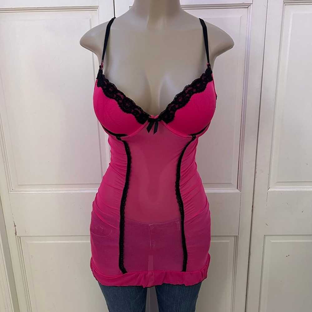 Mcbling Body Frosting Hot Pink Lingerie Top - image 1