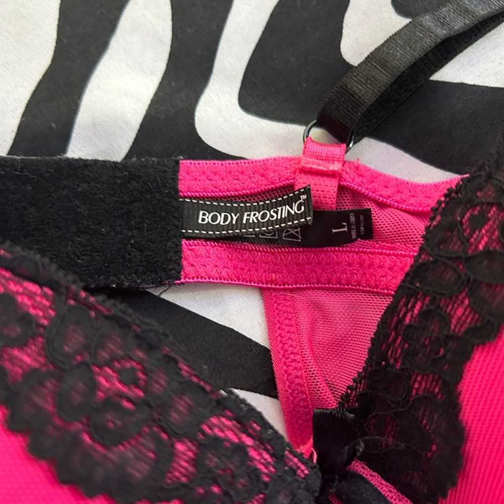 Mcbling Body Frosting Hot Pink Lingerie Top - image 6