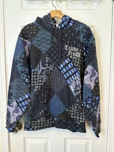 Teddy Fresh Teddy Fresh Indigo quilted hoodie / pa