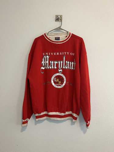 Designer Vintage University of Maryland Red Pullov