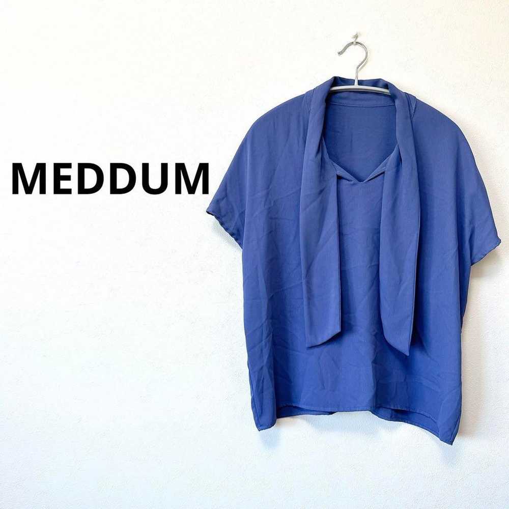 MEDDUM Medum [L] bow tie blouse office casual coo… - image 1