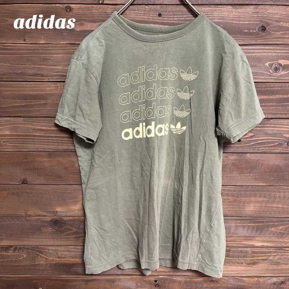 ♦︎【Adidas】Vintage Adidas T-shirt Faded Trefoil Lo… - image 1