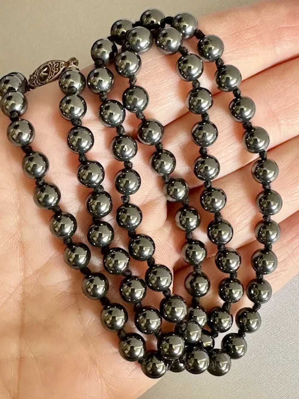 Hematite Beaded Necklace - image 3