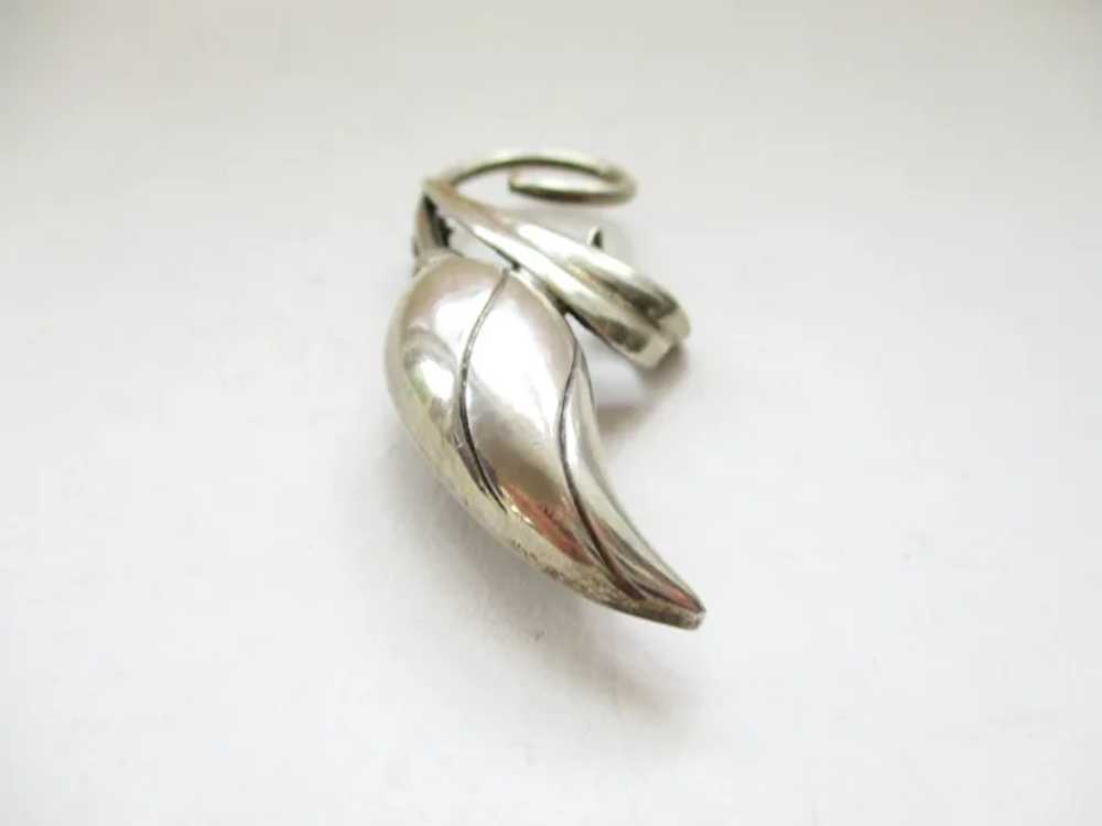 Vintage Sterling Flower Bud Brooch G.K.Co. - image 5