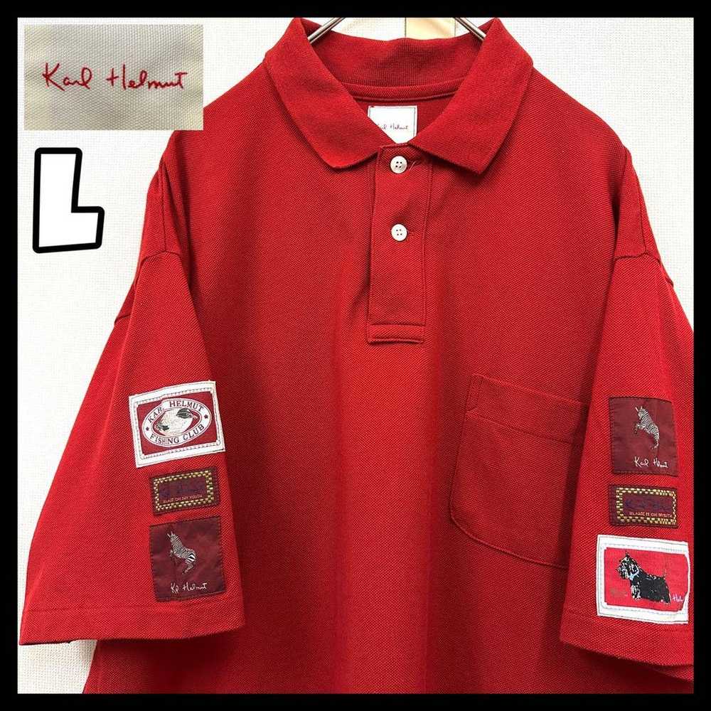 90s Karl Helmt polo shirt patch L size - image 1