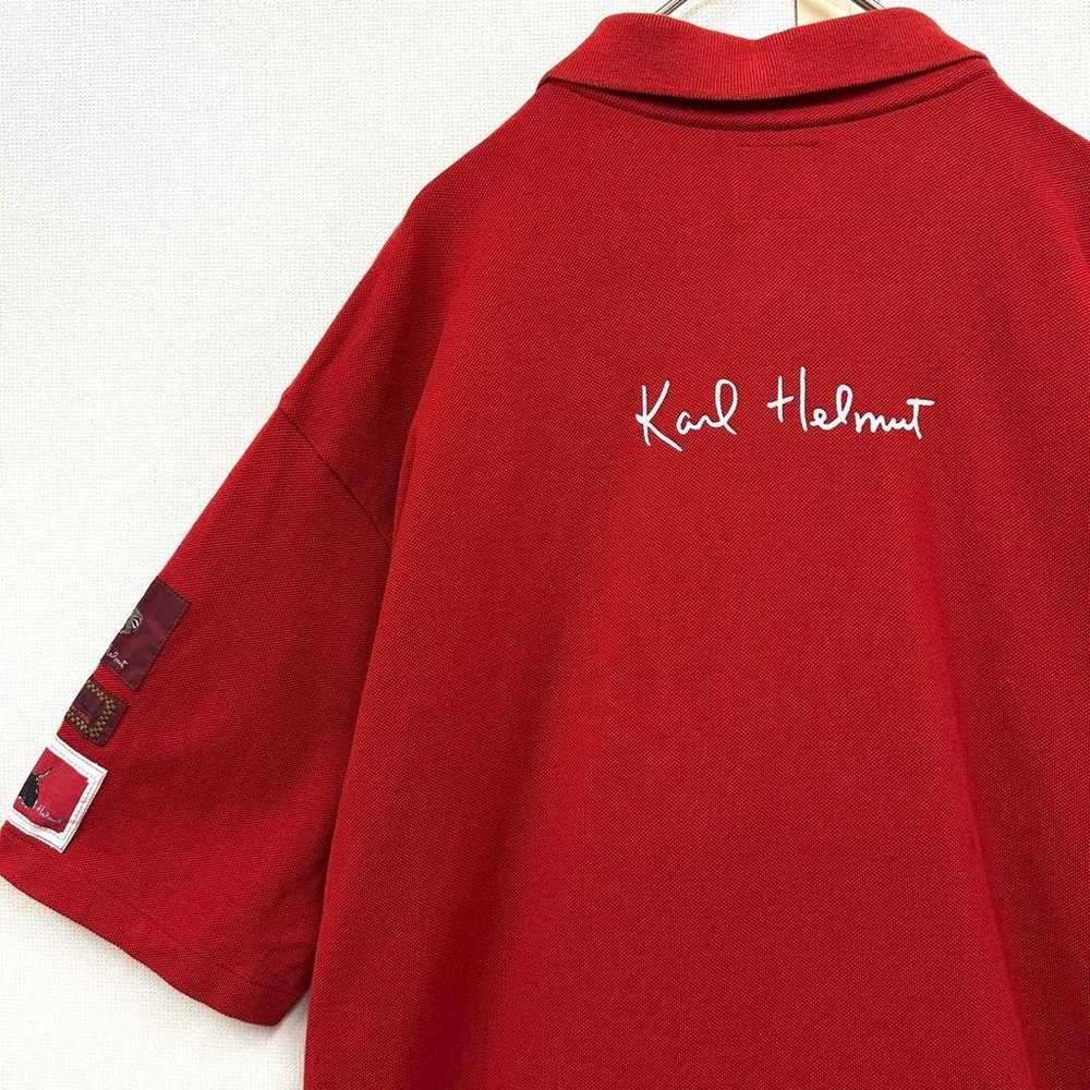 90s Karl Helmt polo shirt patch L size - image 2