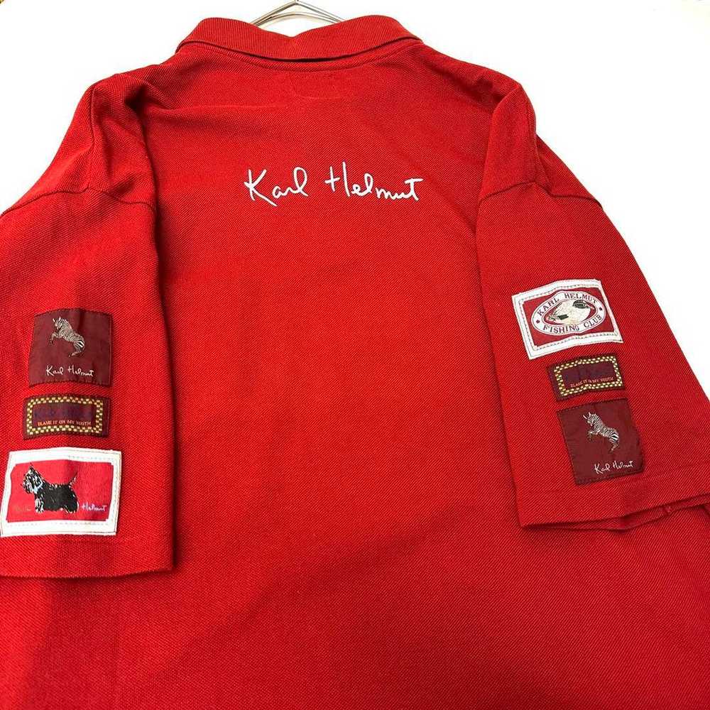 90s Karl Helmt polo shirt patch L size - image 7