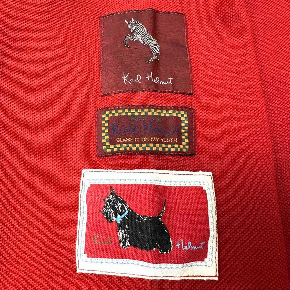 90s Karl Helmt polo shirt patch L size - image 8