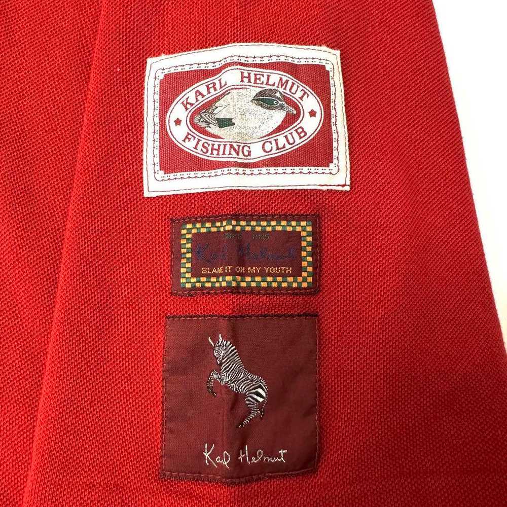 90s Karl Helmt polo shirt patch L size - image 9