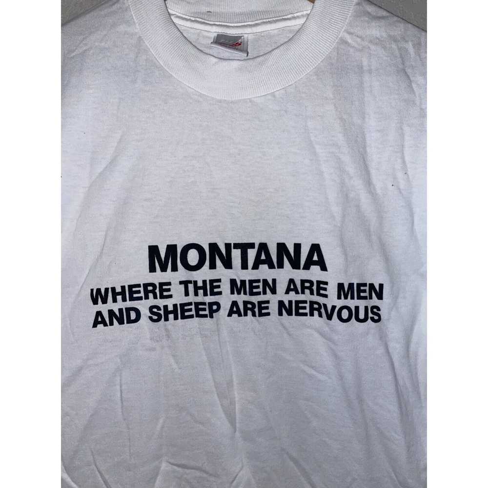 Jerzees 90s Montana Where The Men Are Men Sheep N… - image 3