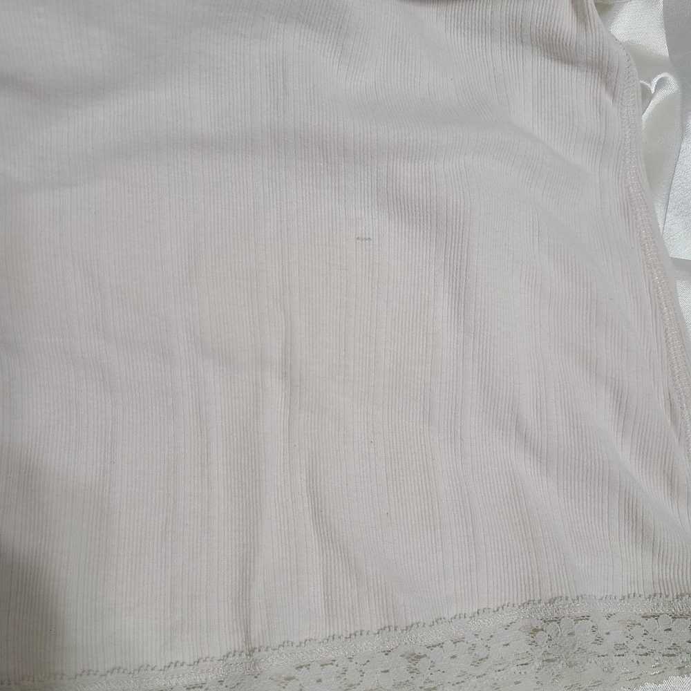 Rare ♡ Y2k ♡ Hollister White Lace Ribbed Cami Tan… - image 11