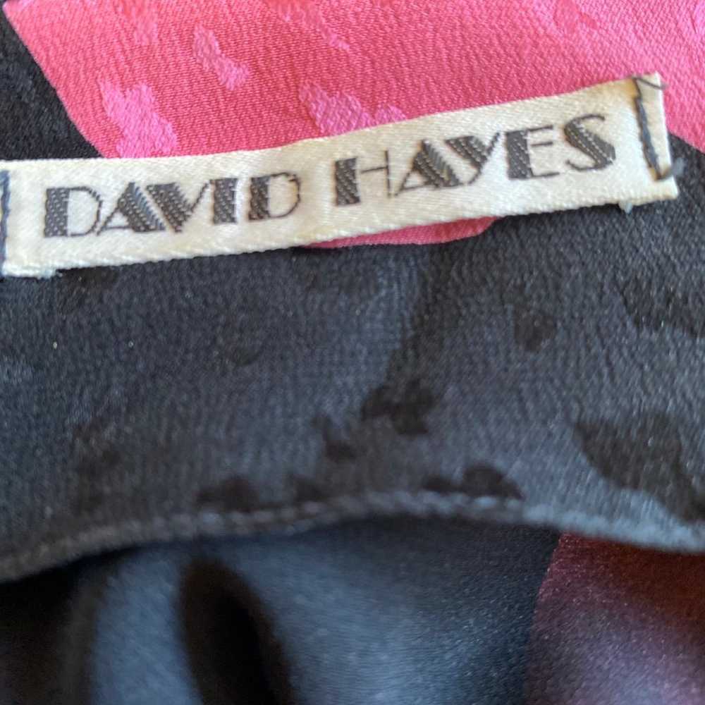 David Hayes Vintage 4 Piece Suit 100% Silk Hot Pi… - image 10