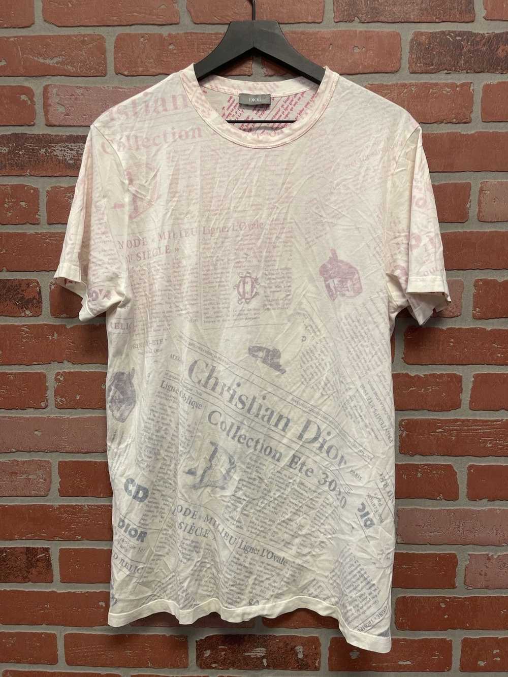 Dior Dior Newpaper Tee White Size M - image 1