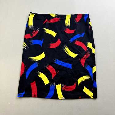 Vintage Vintage Abstract Skirt Mini Small Black A… - image 1