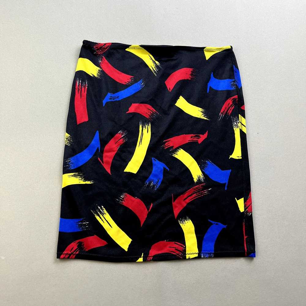 Vintage Vintage Abstract Skirt Mini Small Black A… - image 3