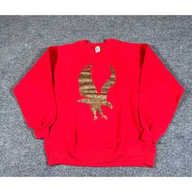 Russell Athletic VTG 80s Gold Foil Eagle Print Sw… - image 1