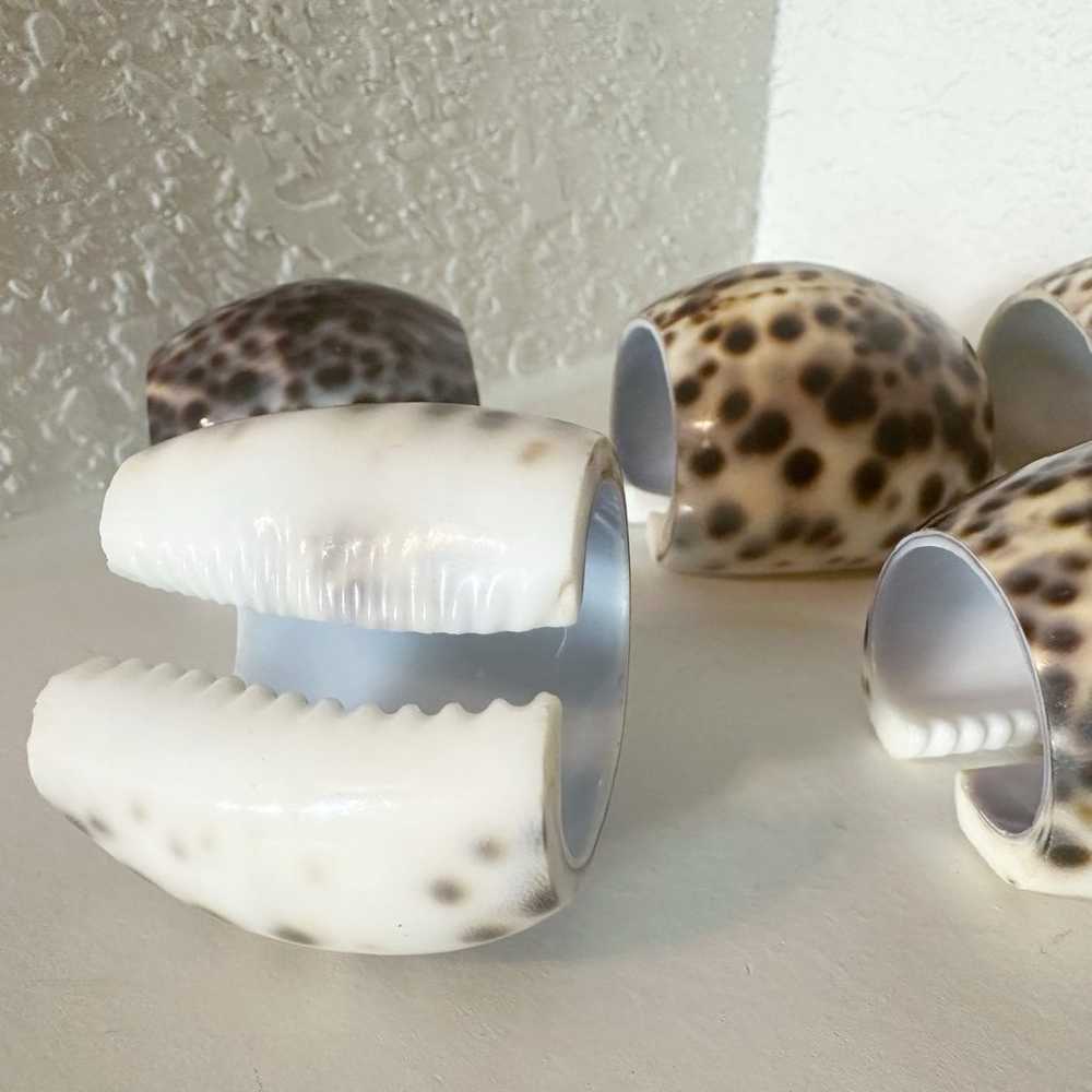 Seashell napkin rings cowrie shells - image 3