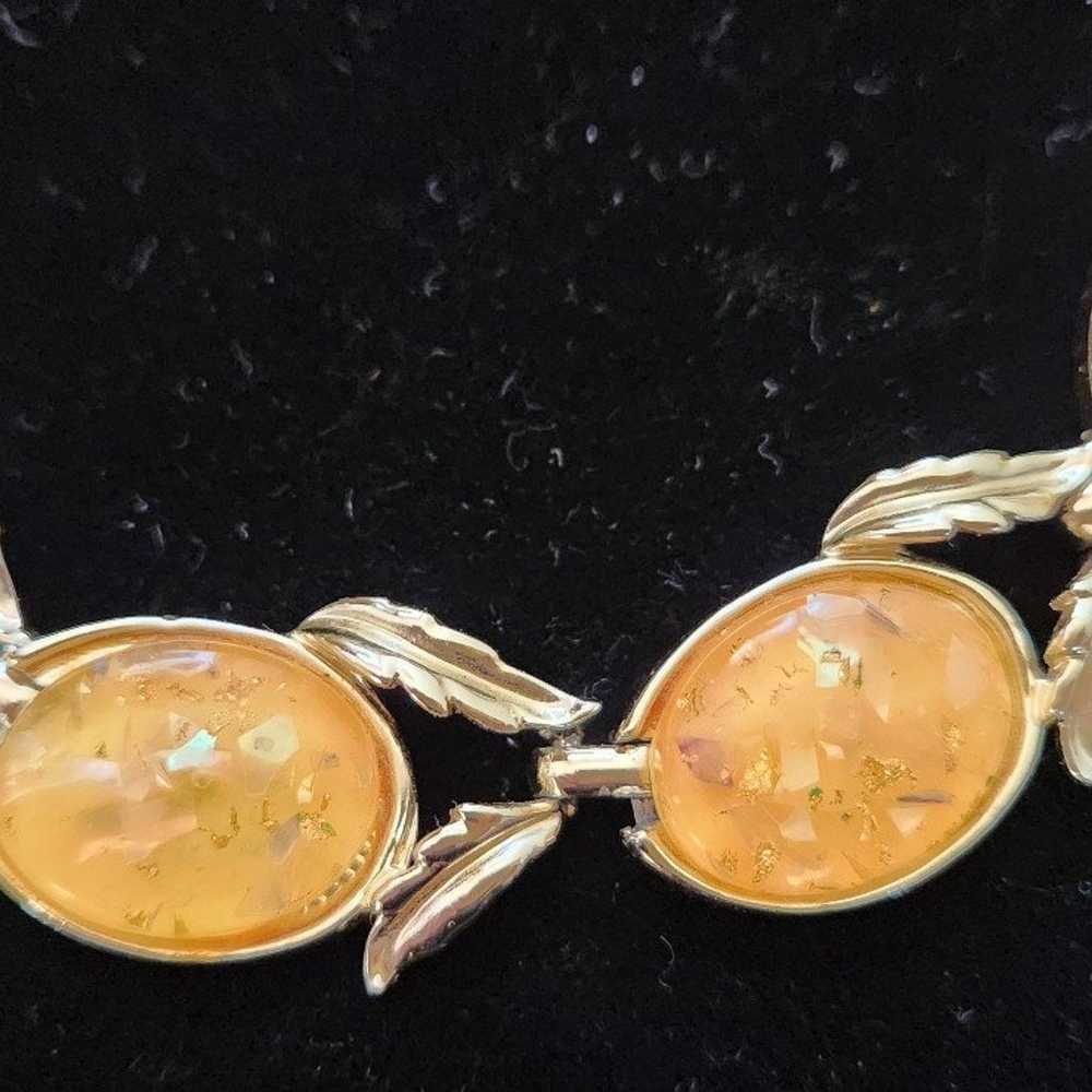 Vintage 1950s Coro Orange Confetti Lucite Choker … - image 3