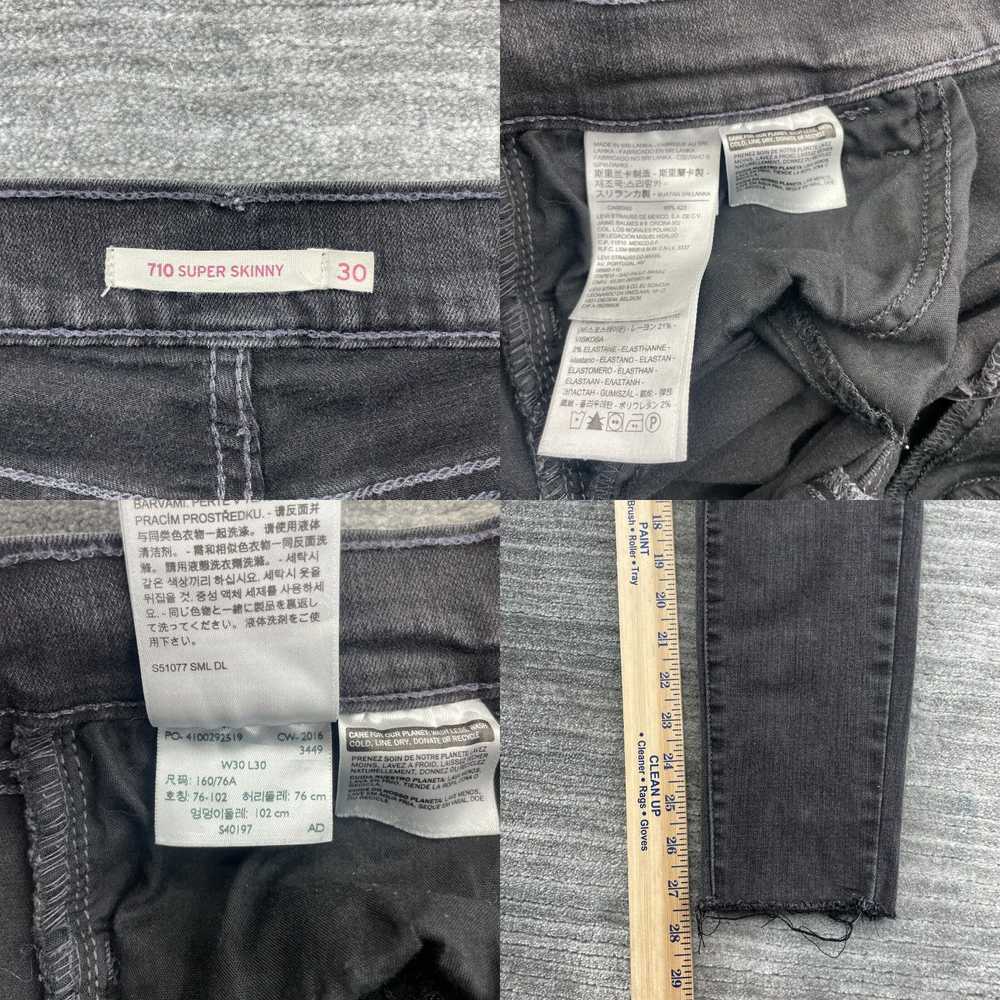 Levi's Levis 710 Jeans Size 30 W30 L30 Womens Sup… - image 4