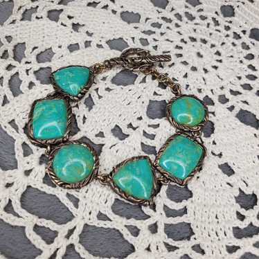 Vintage Estate Barse Signed Silver & Turquoise Ca… - image 1