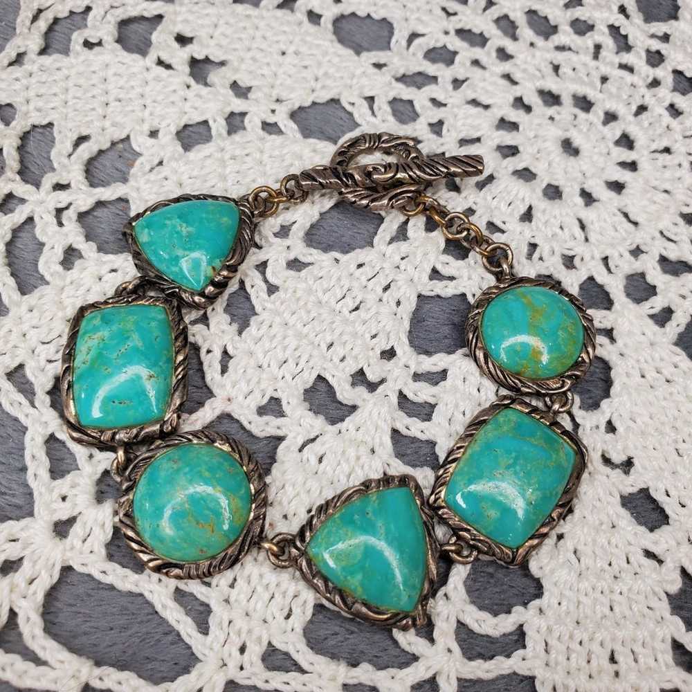 Vintage Estate Barse Signed Silver & Turquoise Ca… - image 2