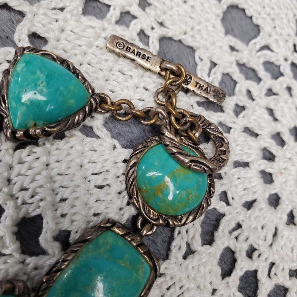 Vintage Estate Barse Signed Silver & Turquoise Ca… - image 5