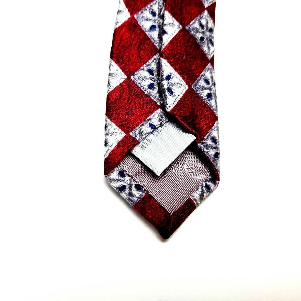 Pierre Cardin Pierre Cardin Silk Tie Red Print Fl… - image 4