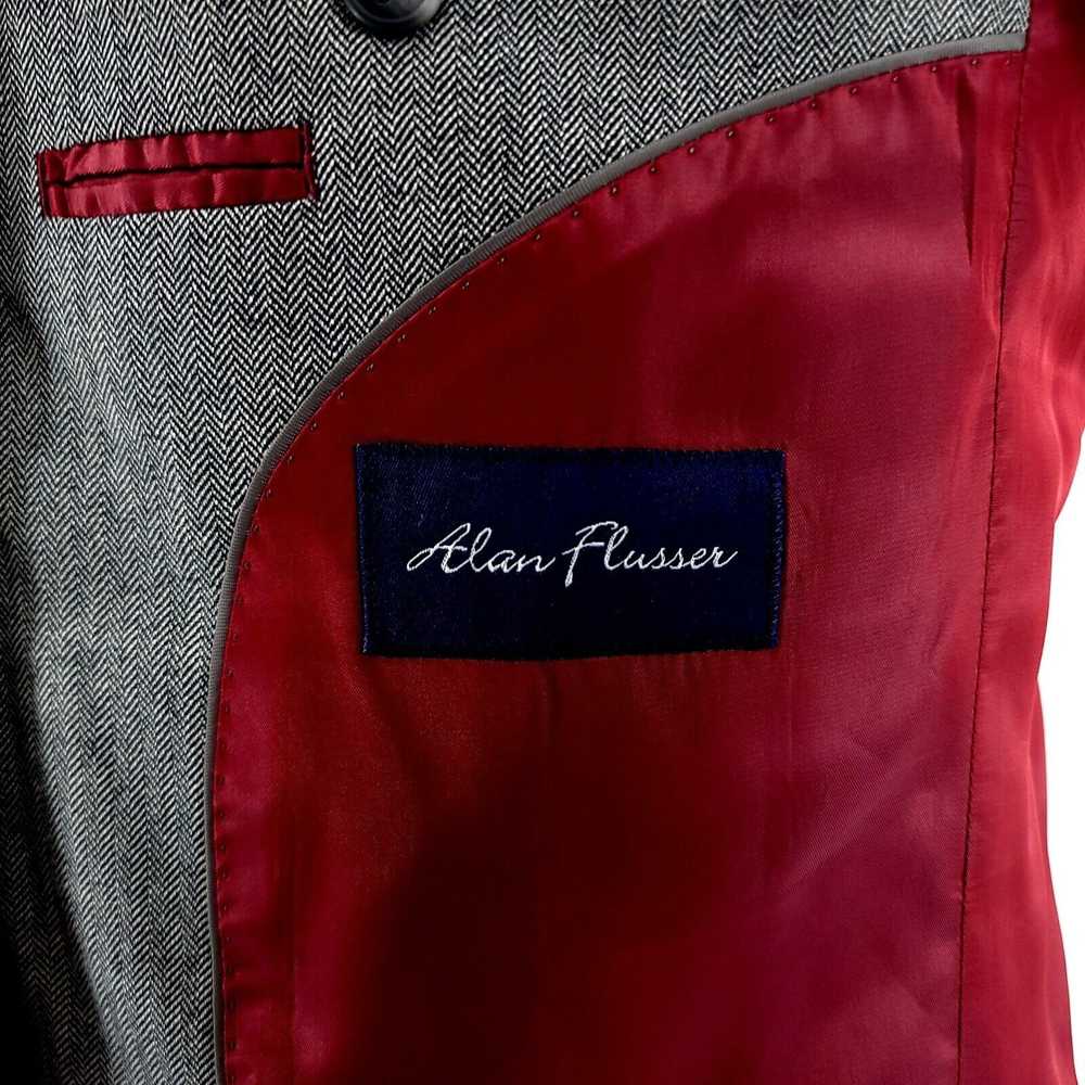 Alan Flusser Alan Flusser Silk Worsted Wool Gray … - image 9