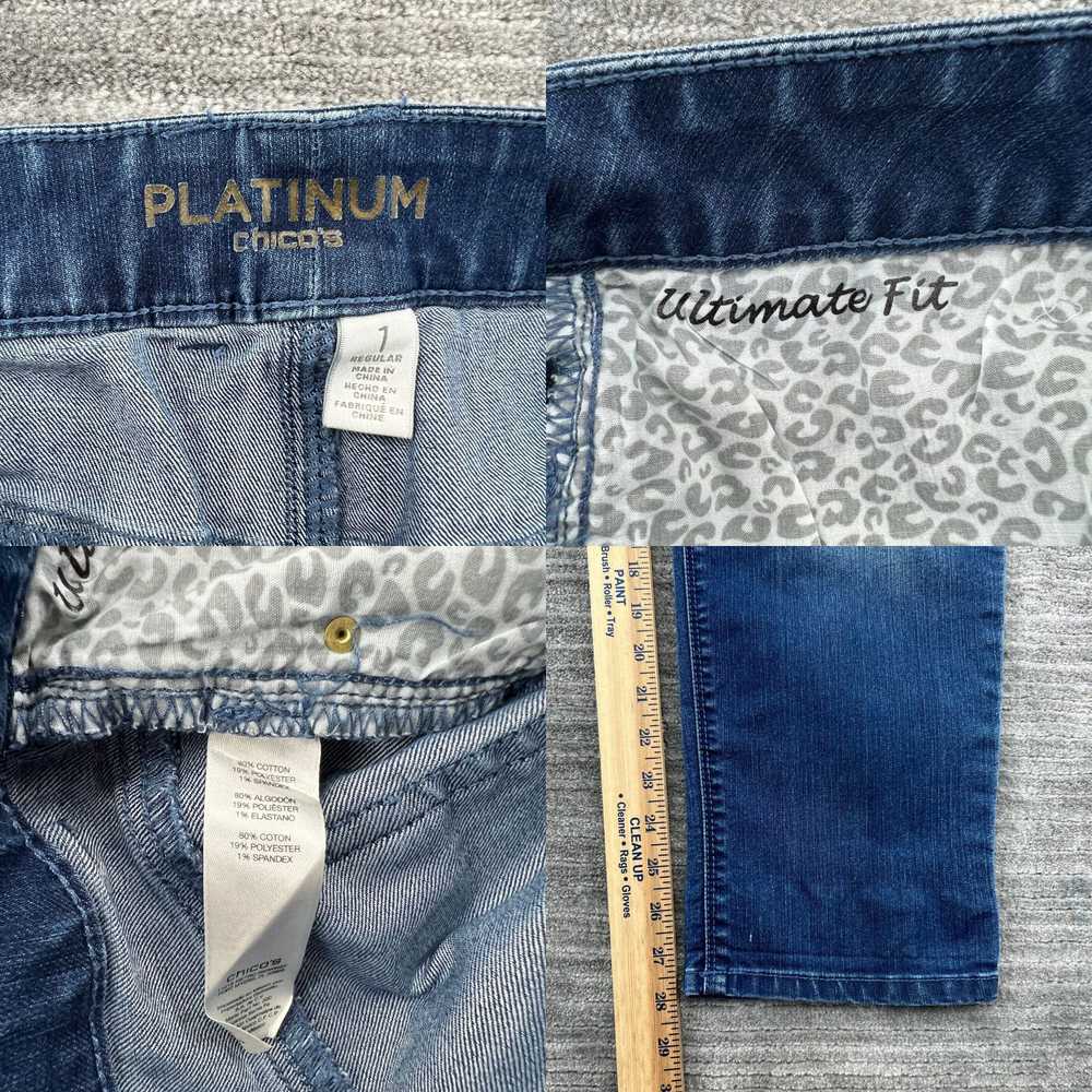 Vintage Chico's Jeans Sz 1 Womens Straight Platin… - image 4