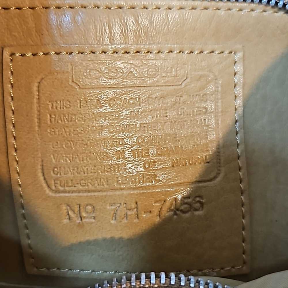 Coach Vintage Coach Tan Smooth Leather Hampton Mi… - image 10