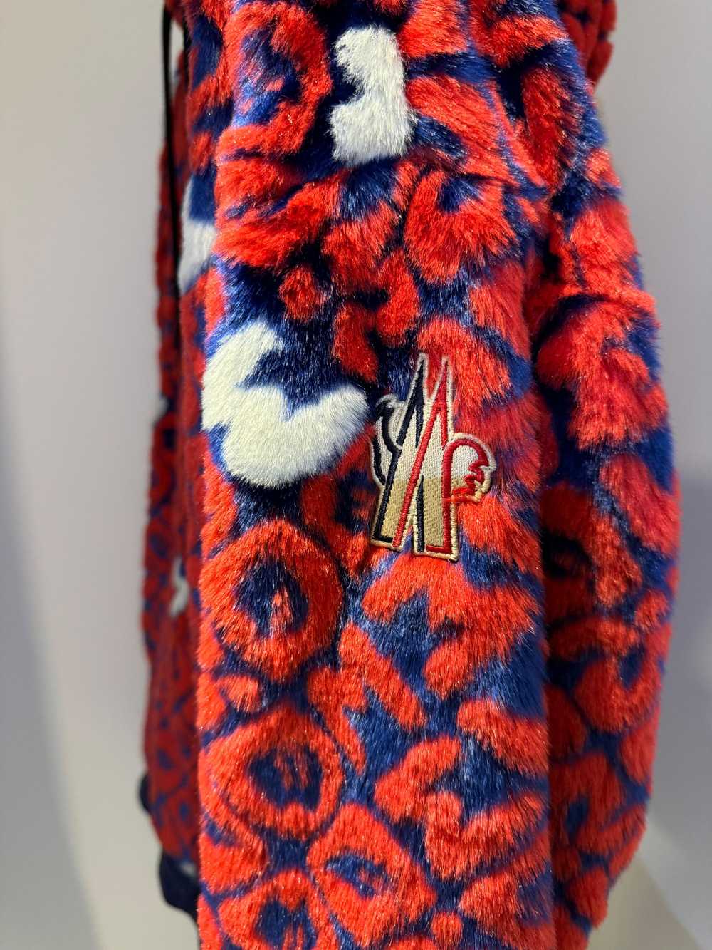 Product Details Moncler Red Faux Fur Grenoble Jac… - image 7