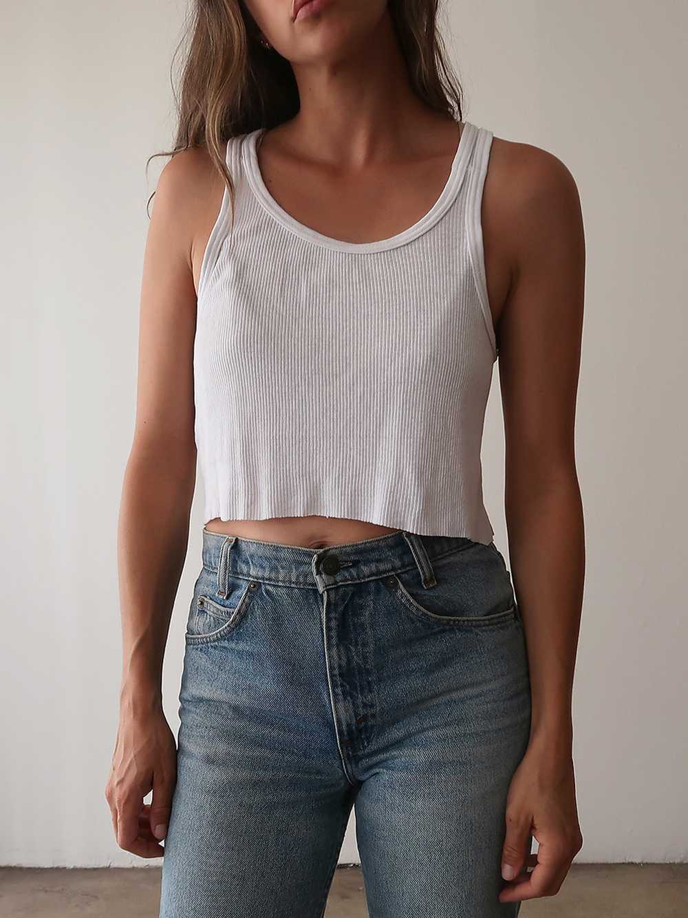 Cropped Ribbed Tank (s/m) - image 2