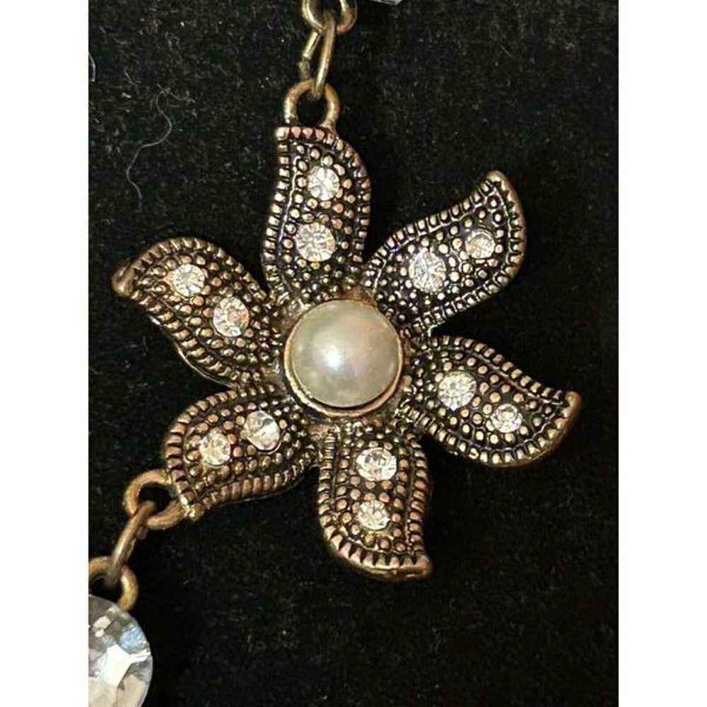 Vintage Vera Wang Faux Pearl & Flower/Starfish  S… - image 2