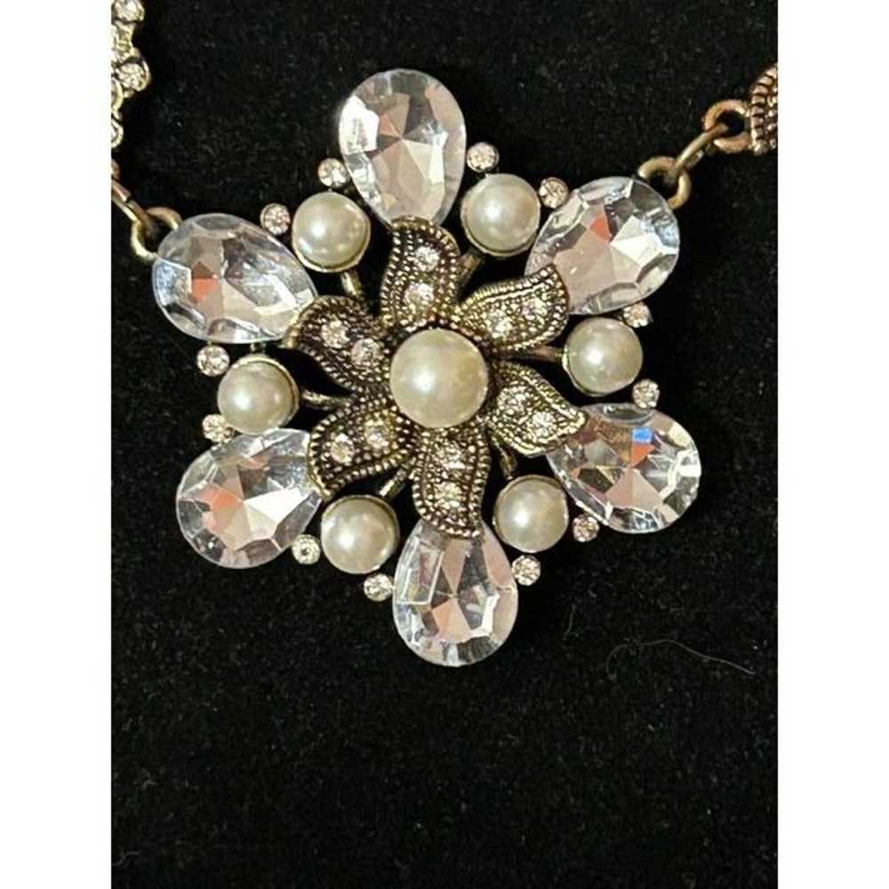 Vintage Vera Wang Faux Pearl & Flower/Starfish  S… - image 3